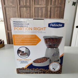 Petmate Portion Right Programmable Automatic Pet Feeder - Gray